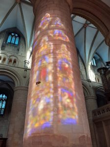 stained glass reflection